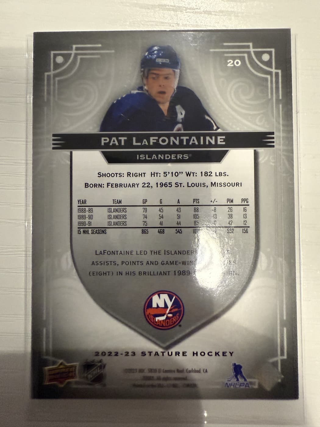 Pat LaFontaine back