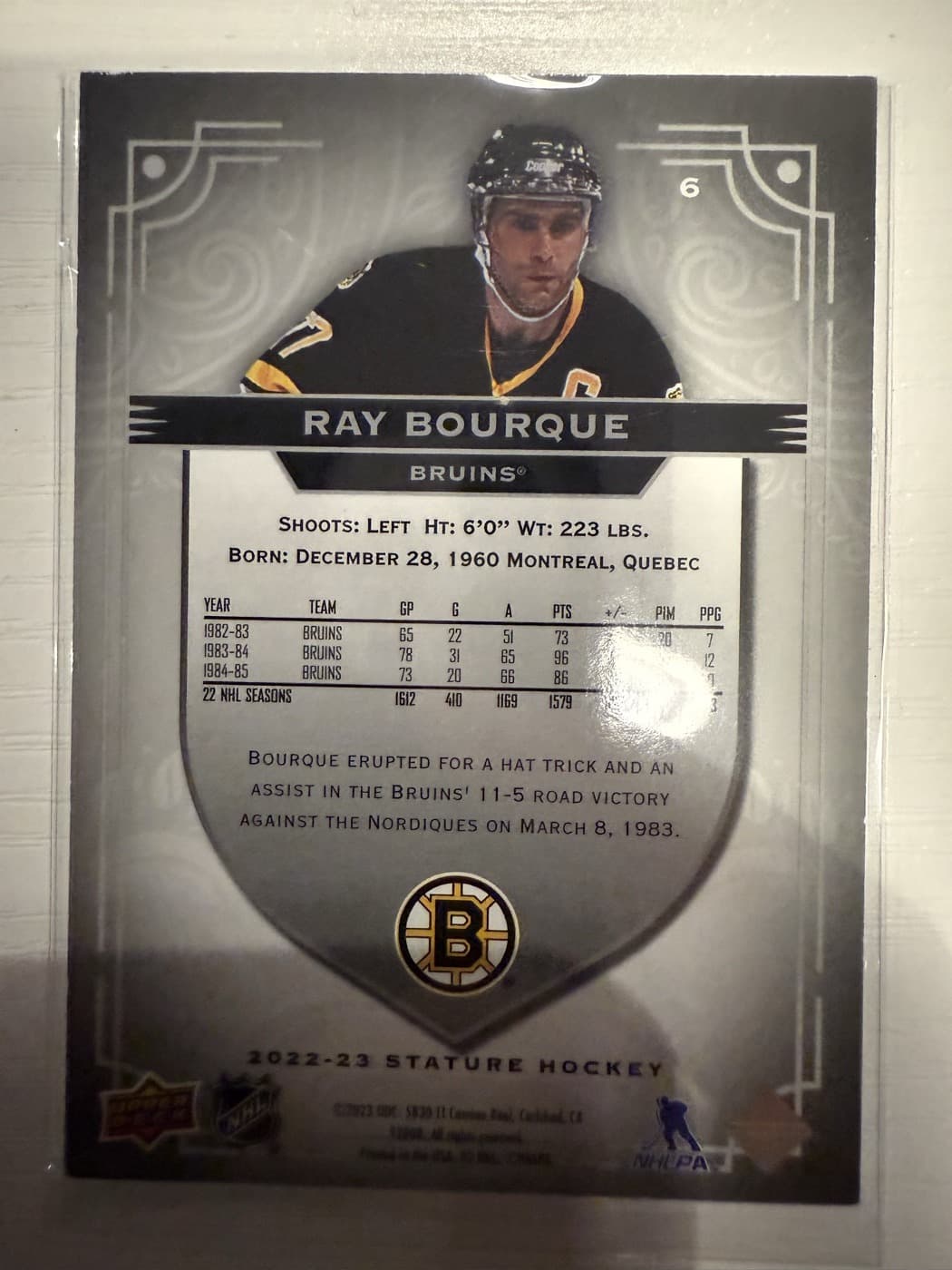 Ray Bourque back