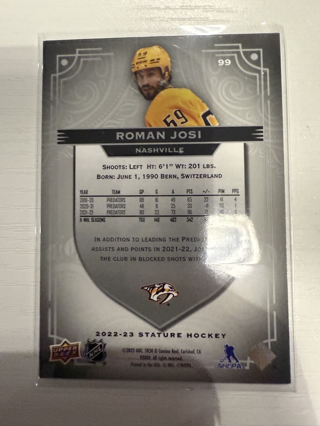 Roman Josi back