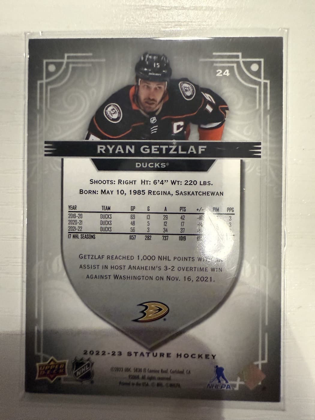 Ryan Getzlaf back