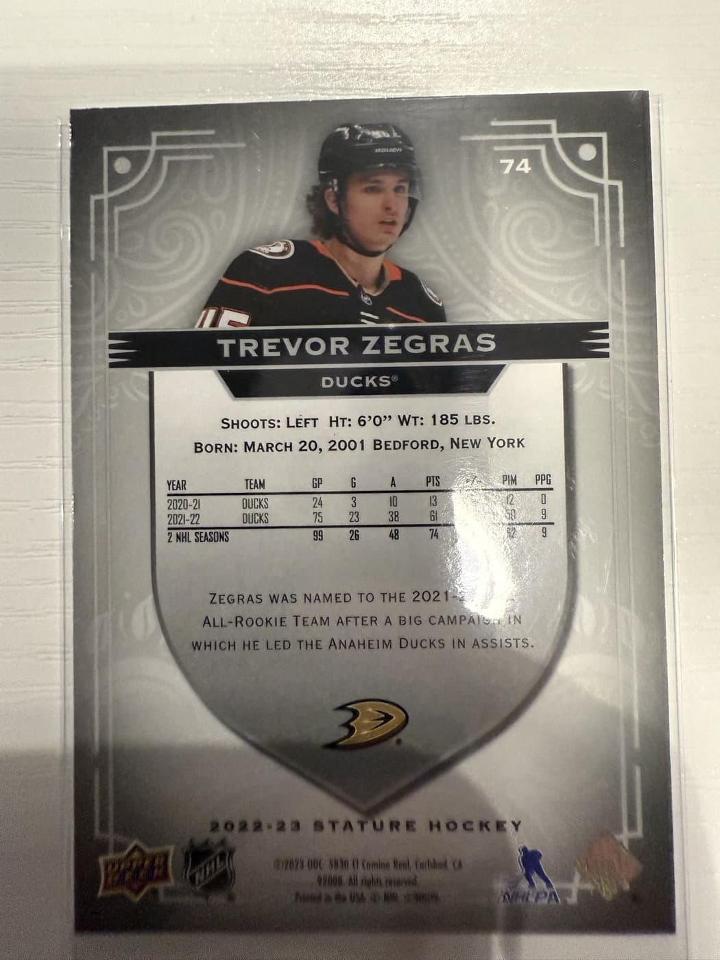 Trevor Zegras back