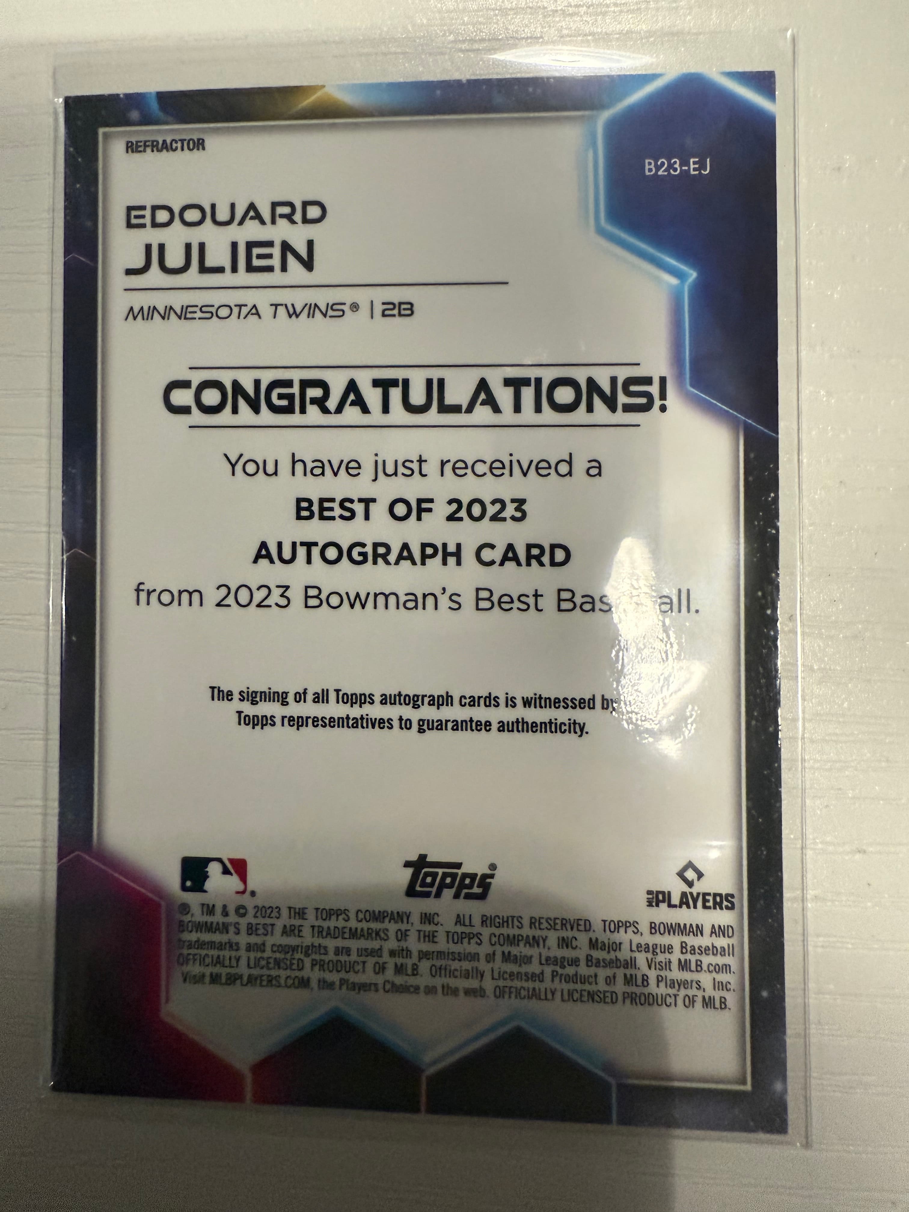 Edouard Julien back