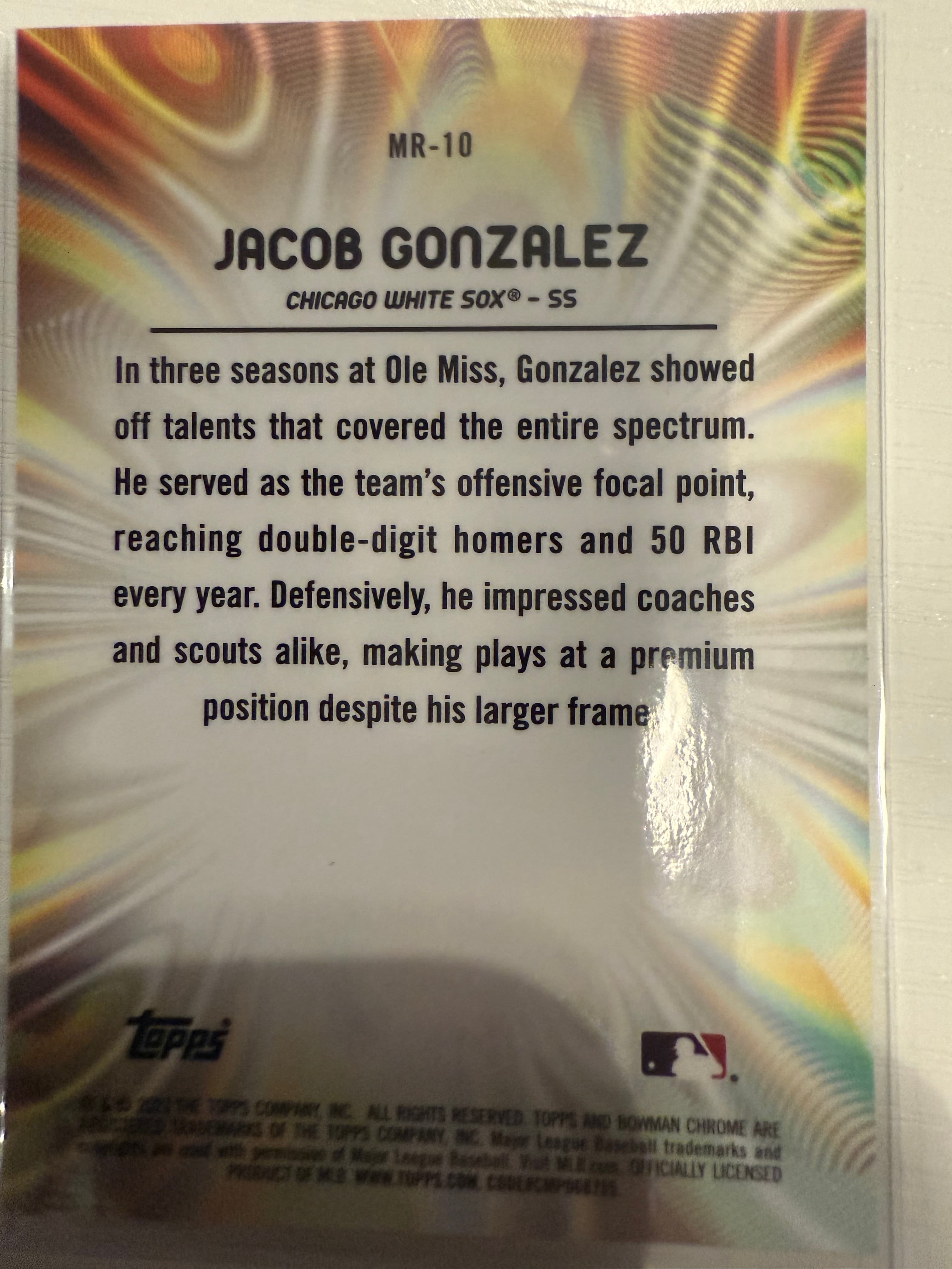 Jacob Gonzalez back