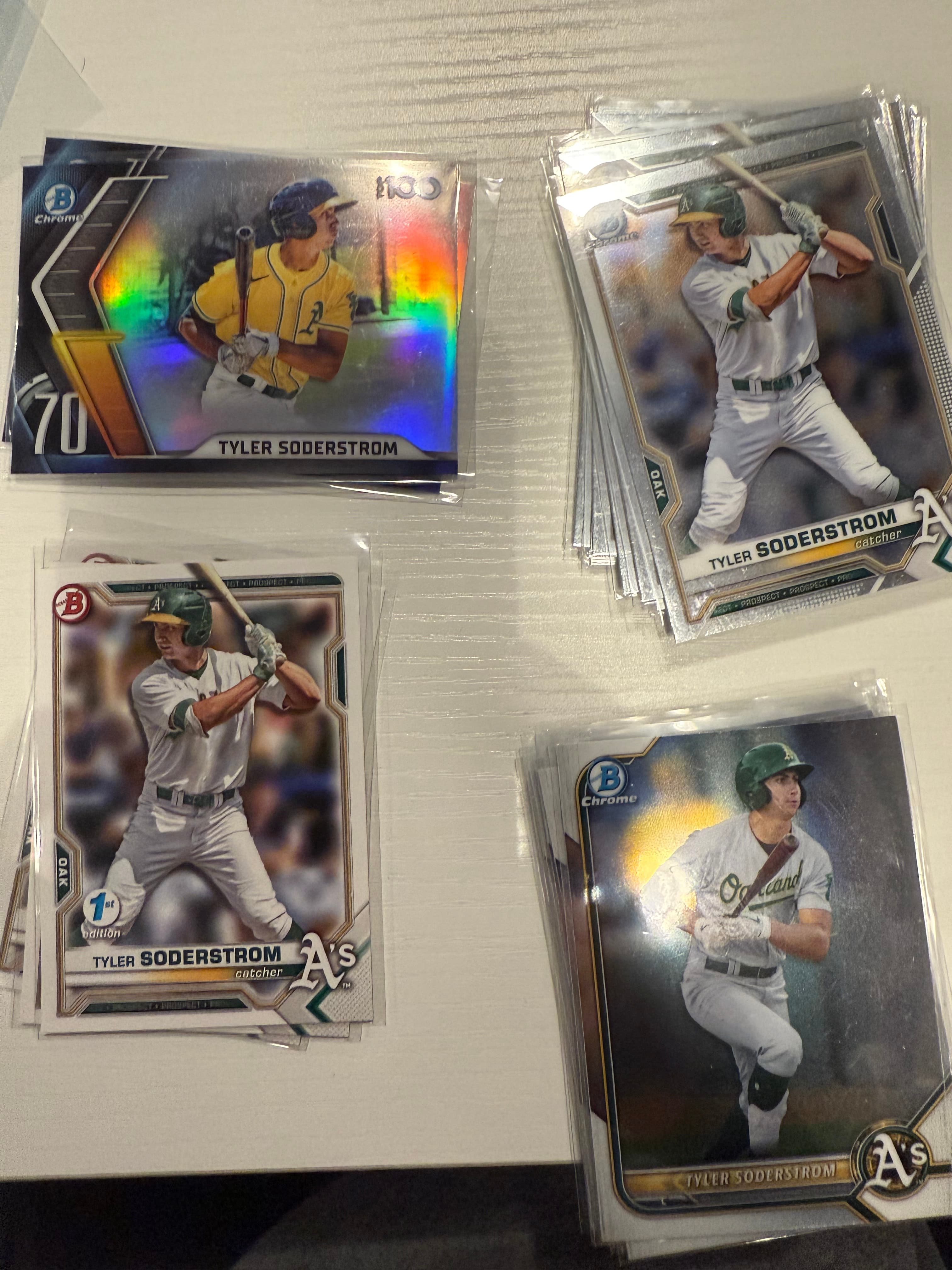 Tyler Soderstrom Bowman Mixed Prospect 27 Card Lot