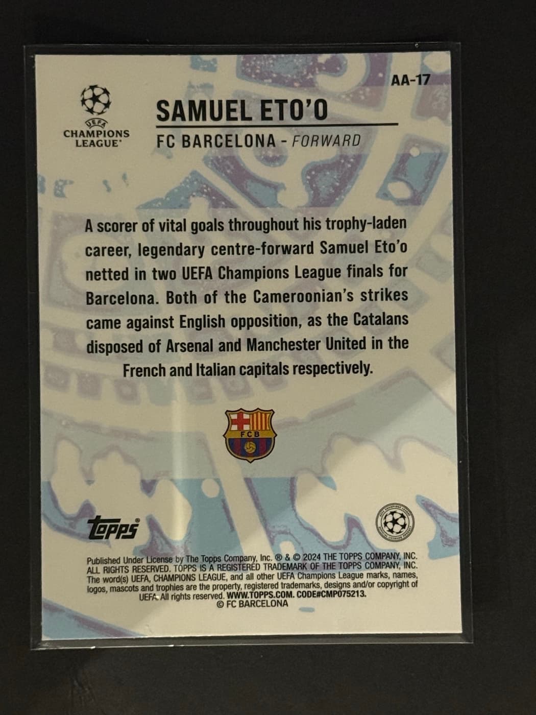 Samuel Eto'o back