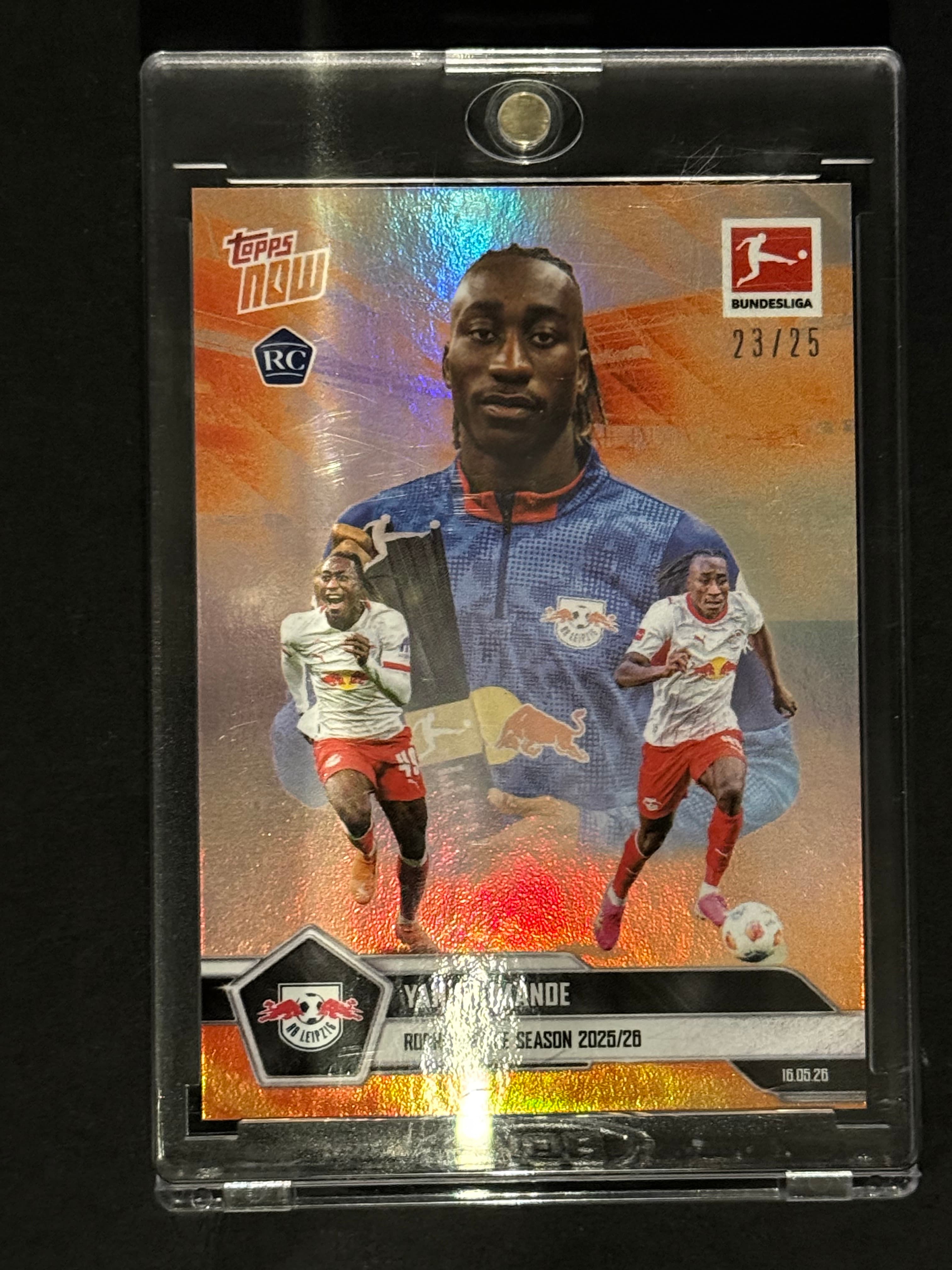 2025-26 Topps NOW Bundesliga Yan Diomande RC Rookie of Season #193 Orange 23/25