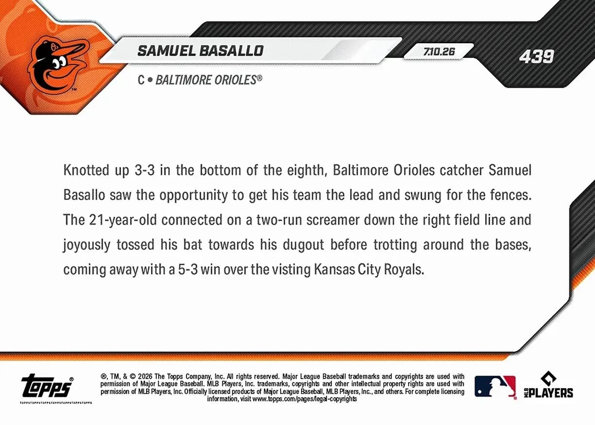 Samuel Basallo back