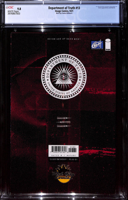 Department of Truth #13 Bird City Comics Edition A 9.8