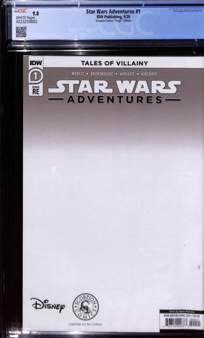 Star Wars Adventures #1 Virgin Cover CGC 9.8 Peach Momoko