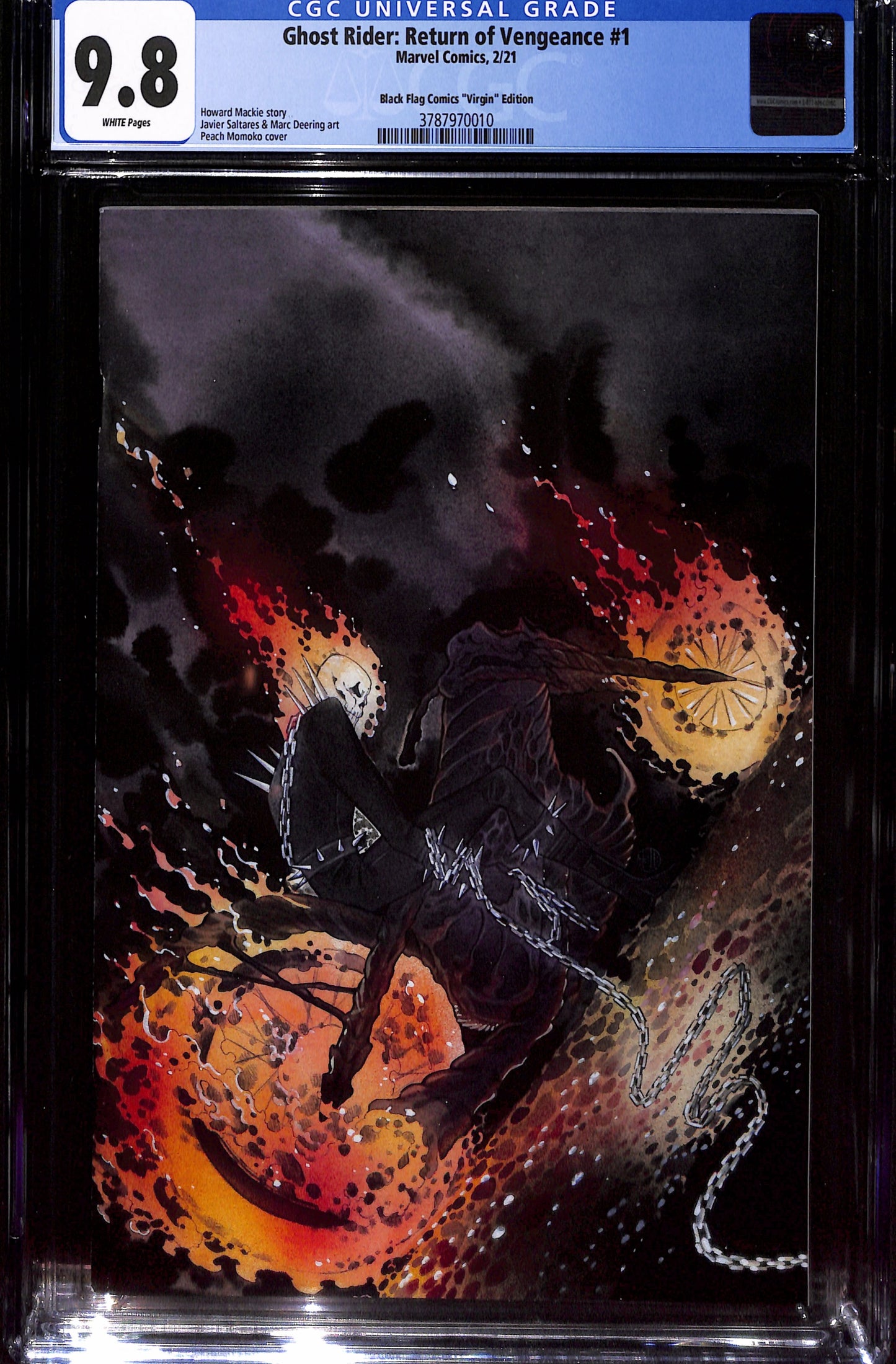 Ghost Rider: Return of Vengeance #1 Black Flag Comics "Virgin" Edition 9.8