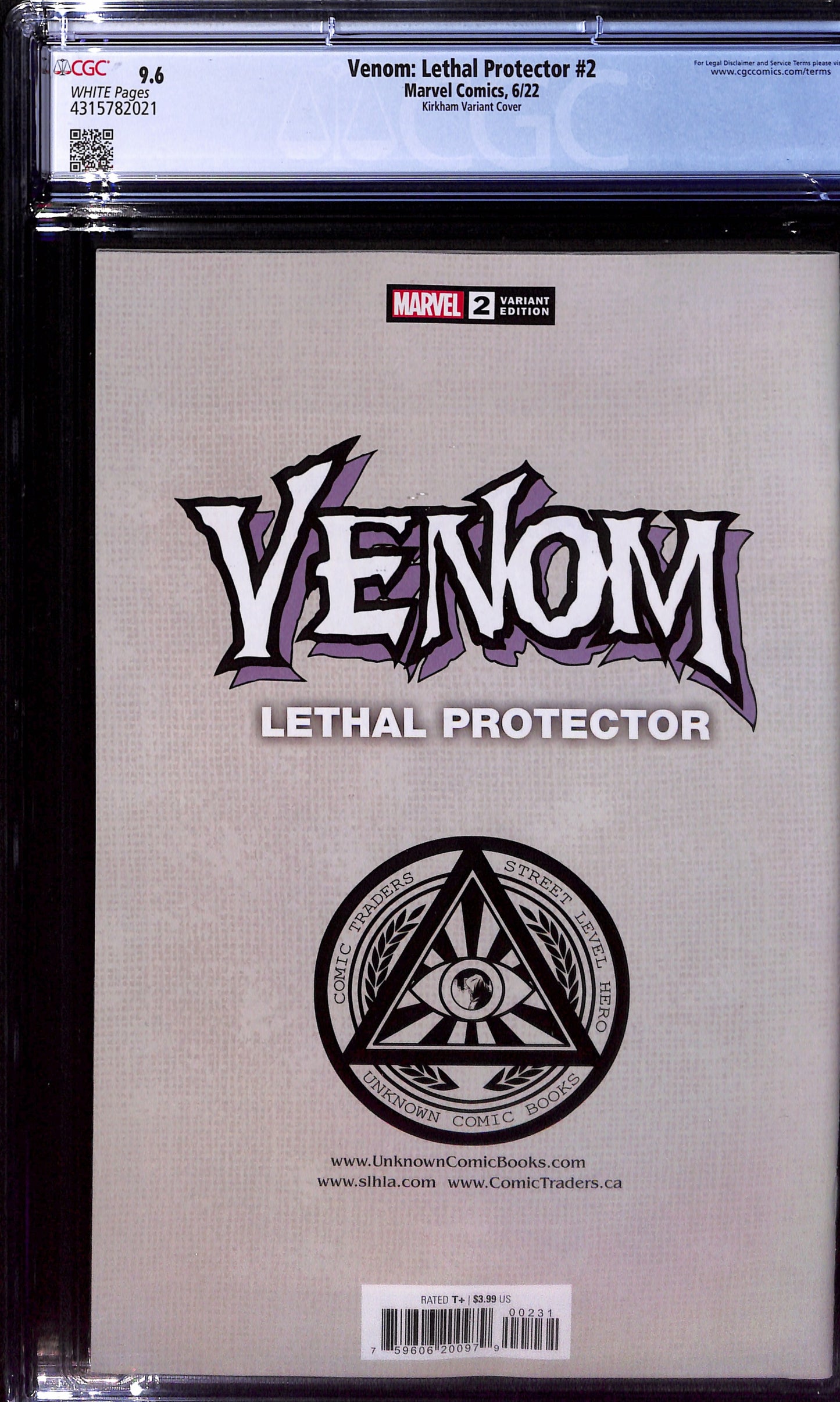 Venom: Lethal Protector #2 Kirkham Variant Cover 9.6
