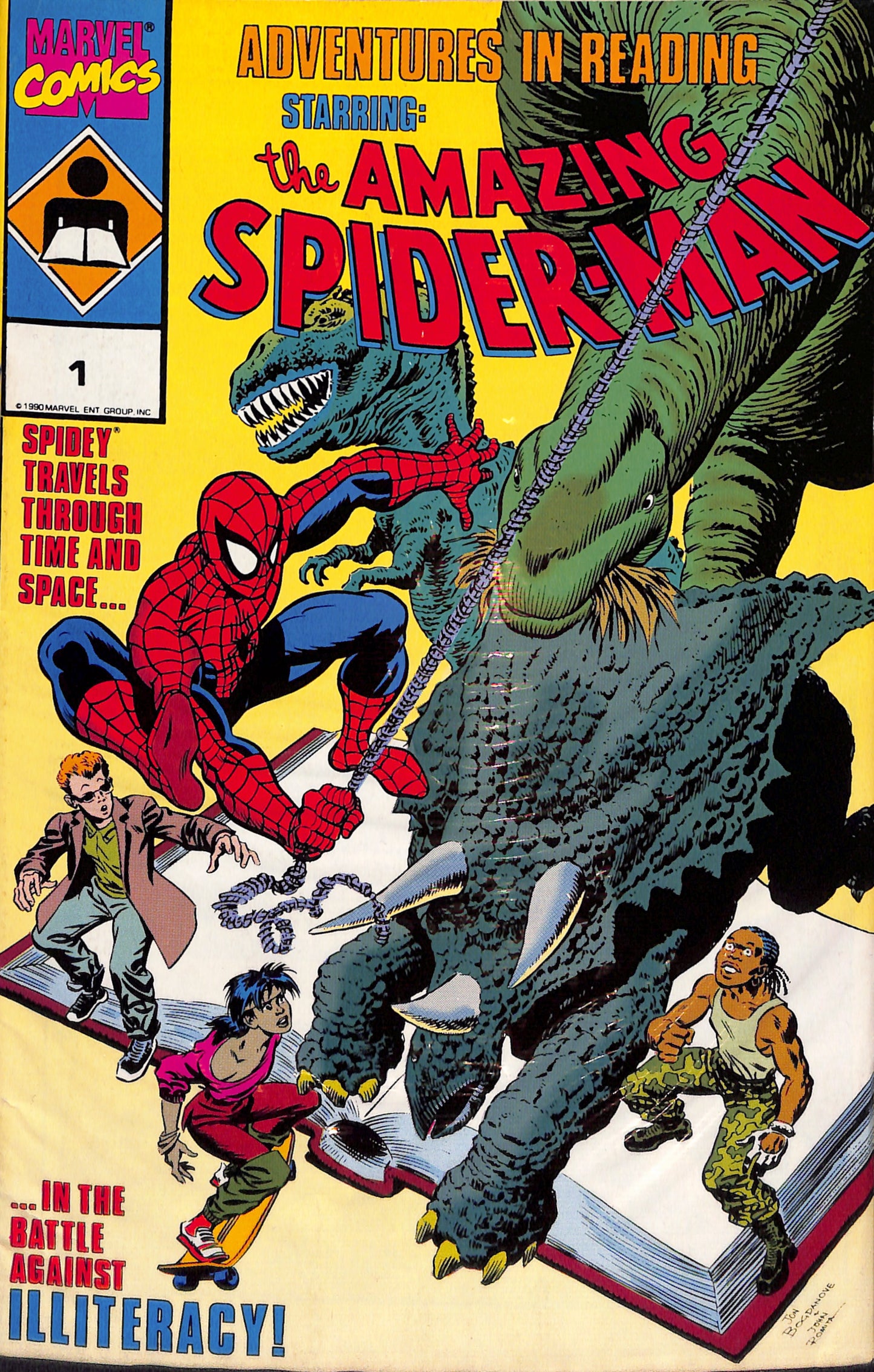 VF Adventures in Reading Starring: The Amazing Spider-Man #1 Dan Spiegle (1990)