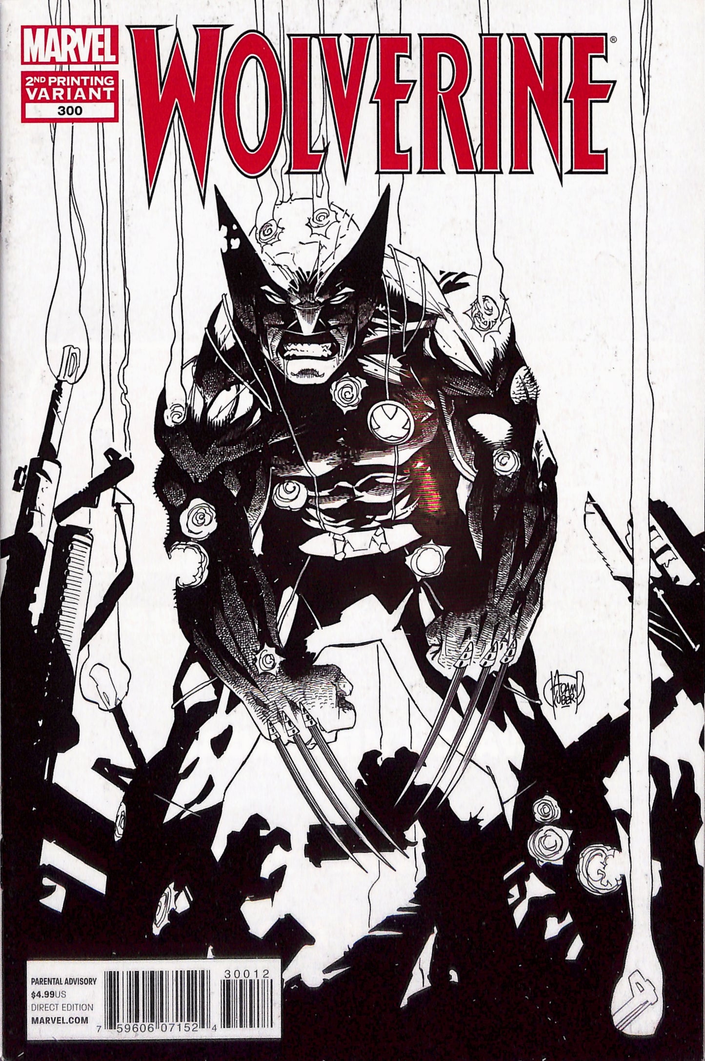 VF Marvel comic Wolverine #300 2nd Print Sketch Variant