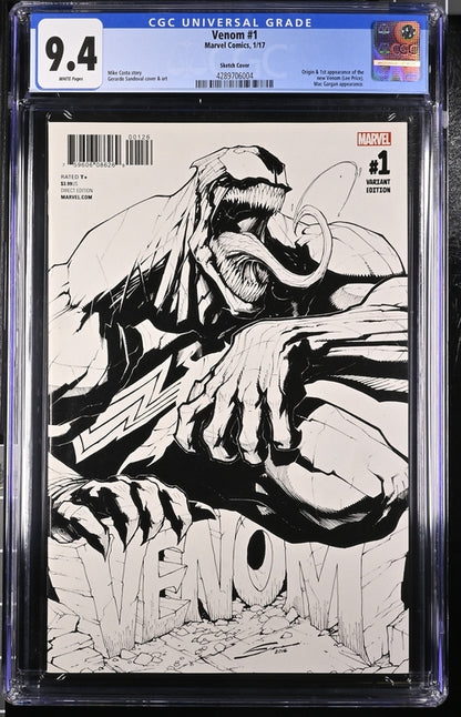 Venom #1 Sketch Cover 9.4