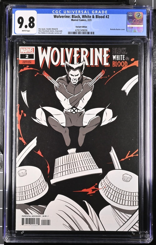 Wolverine: Black, White & Blood #2 Cover B Natacha Variant Edition 9.8