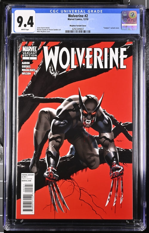 Wolverine #2 Mayhew Variant Cover 9.4