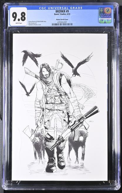 BRZRKR #9 Ramos Sketch Cover 9.8