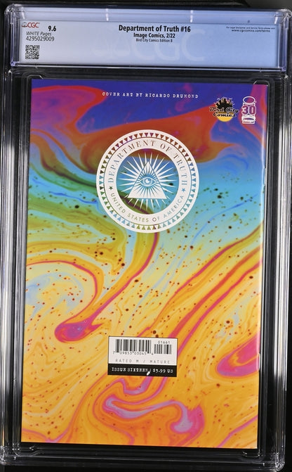 Department of Truth #16 Bird City Comics Edition B 9.6