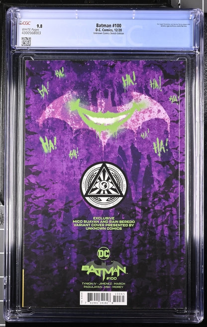 Batman #100 Unknown Comics Sketch Edition 9.8
