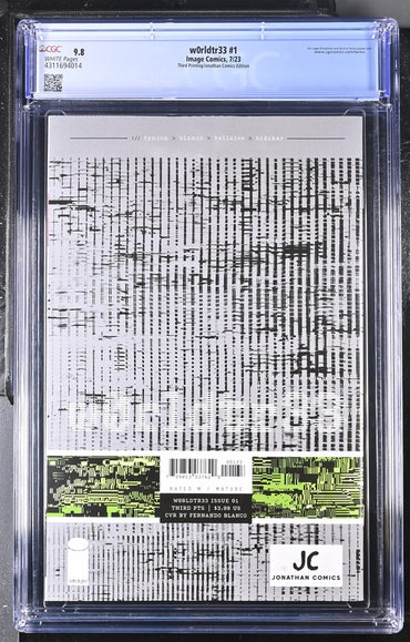 w0rldtr33 #1 Third Printing/Jonathan Comics Edition 9.8