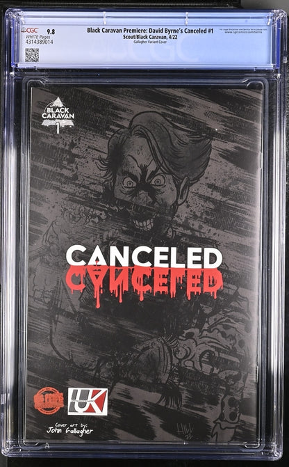 Black Caravan Premiere: David Byrne's Canceled #1 Gallagher Variant Cover 9.8