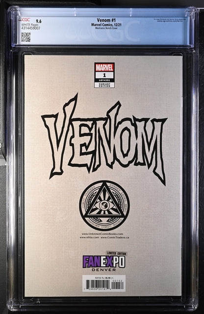 Venom #1 Mastrazzo Sketch Cover 9.6