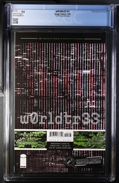 w0rldtr33 #1 Third Printing/CBNS Edition 9.6