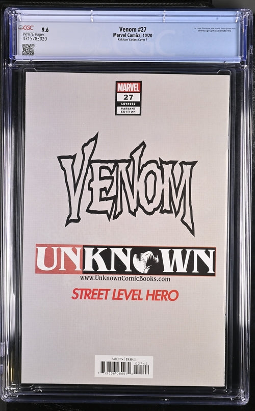 Venom #27  Kirkham Variant Cover F  9.6