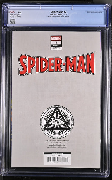 Spider-Man #7  Second Printing/Baldari ""Virgin"" Edition  9.4