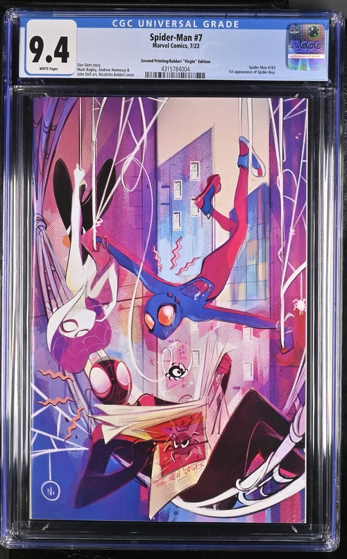 Spider-Man #7  Second Printing/Baldari ""Virgin"" Edition  9.4