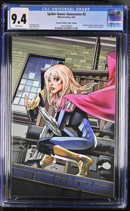 Spider-Gwen: Gwenverse #2  Second Printing/""Virgin"" Edition  9.4