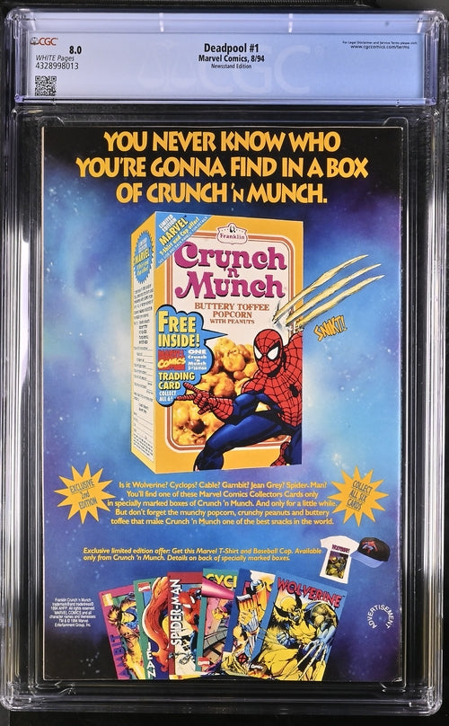 Deadpool #1 All New X-Men Limited Series 1994 CGC 8 Marvel Comics