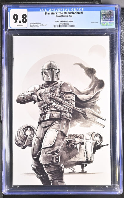 Star Wars: The Mandalorian #1  Trinity Comics Sketch Edition  9.8