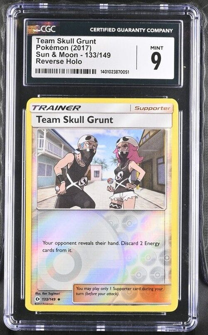 Pokemon Team Skull Grunt 133/149 Sun & Moon English Reverse Holo 9 (2017)