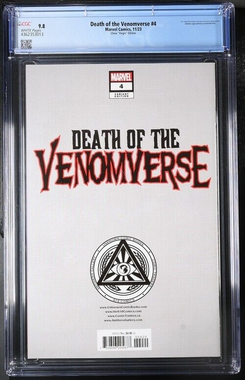 Death of the Venomverse #4 Chew Virgin Edition CGC 9.8