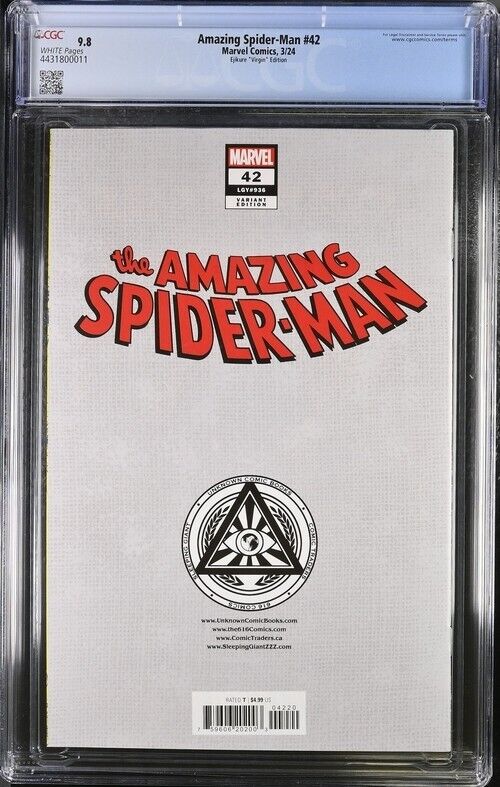 Amazing Spider-Man #42 Ejikure ""Virgin"" Edition CGC 9.8 (2024)