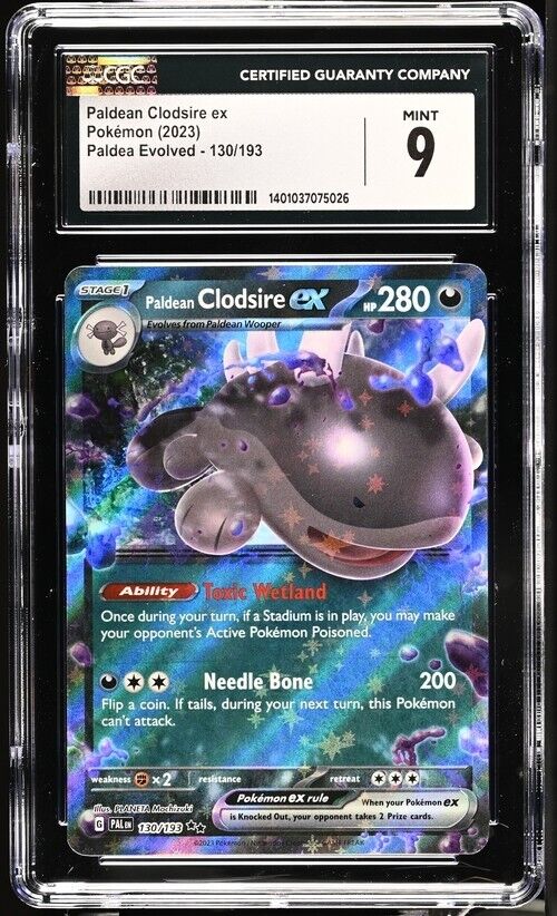 Pokemon Paldean Clodsire ex 130/193 Paldea Evolved - PAL EN English 9 (2023)