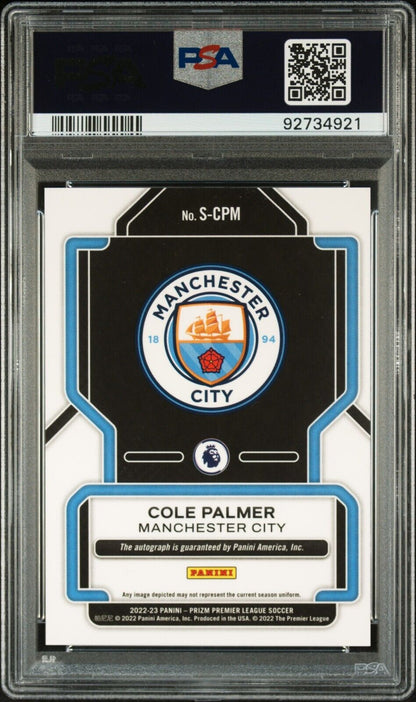 2022-23 PANINI PRIZM PREMIER LEAGUE SIGNATURES COLE PALMER SCPM PSA 9