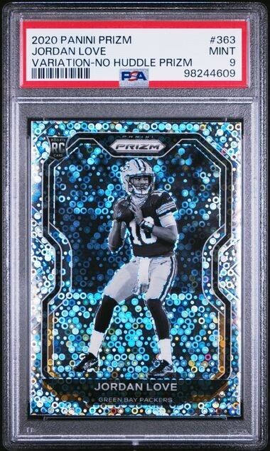 2020 PANINI PRIZM 363 JORDAN LOVE VARIATION-NO HUDDLE PRIZM MINT 9