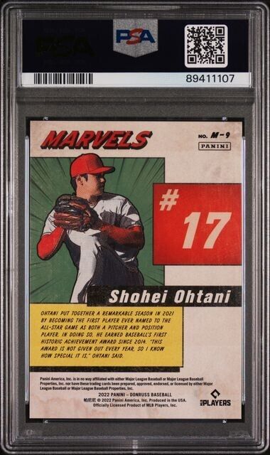 2022 PANINI DONRUSS MARVELS SHOHEI OHTANI PSA 10 /149