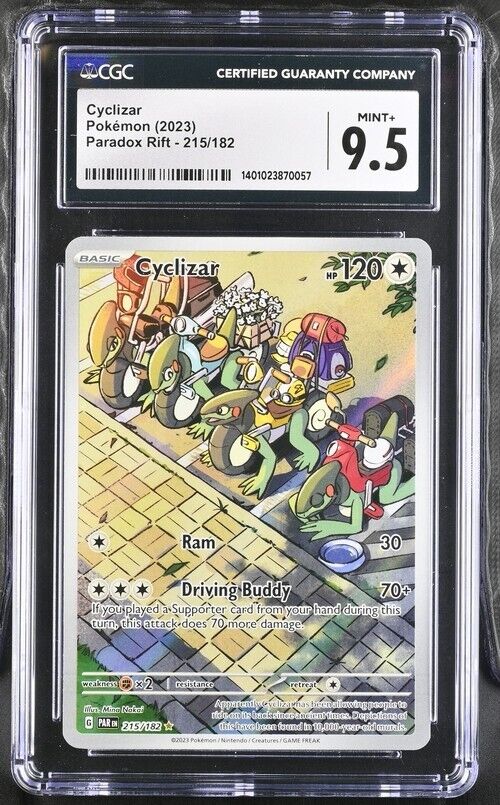 Pokemon Cyclizar 215/182 Paradox Rift - PAR EN English Mint+ 9.5 (2023)