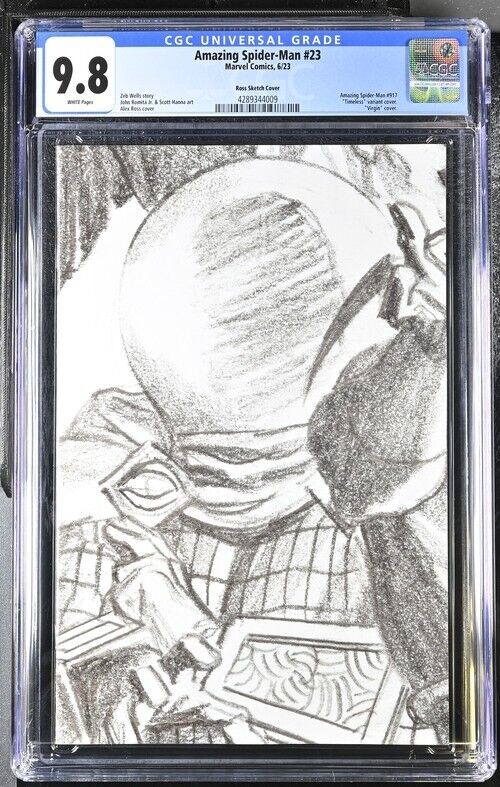 Marvel Comics: Amazing Spider- Man #23 Ros Sketch Cover CGC 9.8 (2023)