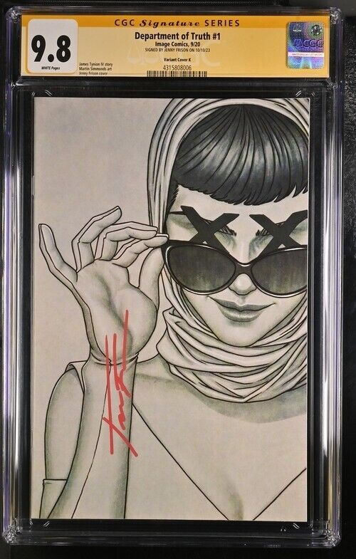 Department of Truth # 1 Variant Cover K Sketch Virgin SIGNED BY JENNY FRISON