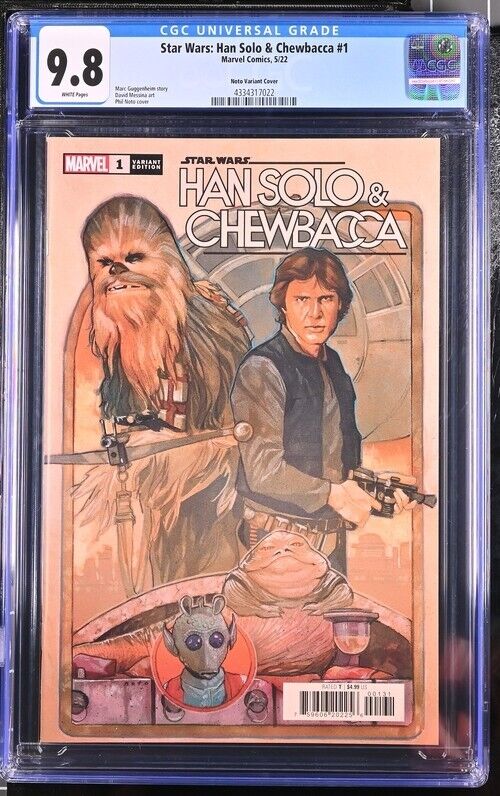 Star Wars Han Solo & Chewbacca #1 Phil Noto 1:25 Variant CGC 9.8  (2022)