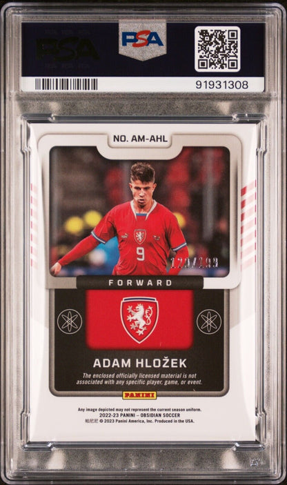 2022-23 PANINI OBSIDIAN ATOMIC MATERIALS ADAM HLOZEK AMAHL PSA 10 /199