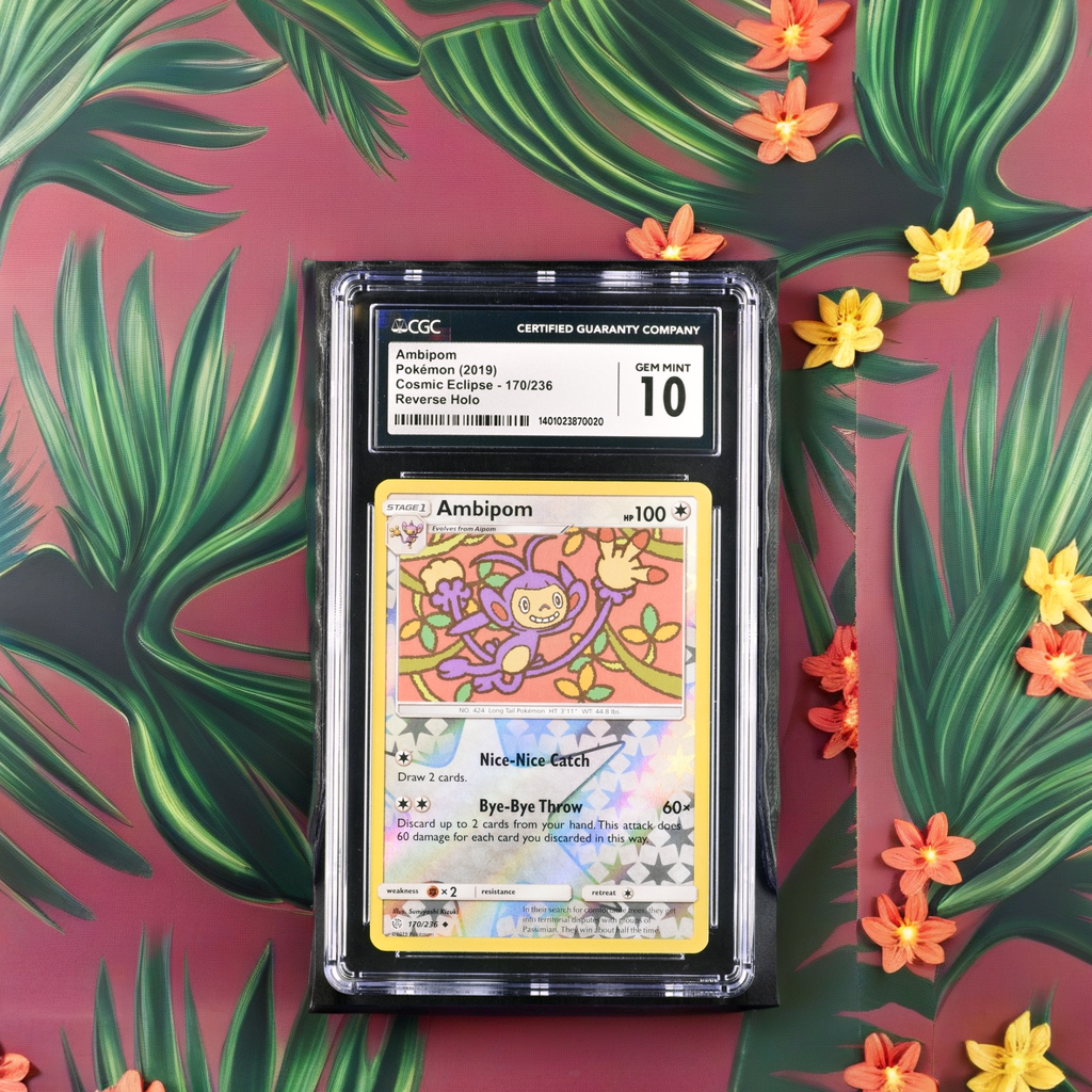 Pokemon Ambipom 170/236 Cosmic Eclipse English Reverse Holo Gem Mint 10 (2019)