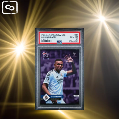 2023 TOPPS NOW UEFA CHAMPIONS LEAGUE 141 KYLIAN MBAPPE PURPLE PSA 10 /99 