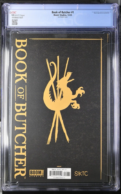 Book of Butcher  #1	Lee Sketch Cover CGC 9.9 (2023)