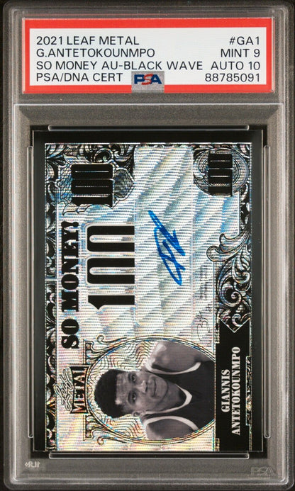 2021 LEAF METAL SO MONEY AUTOGRAPHS GIANNAS ANTETOKOUNMPO /10