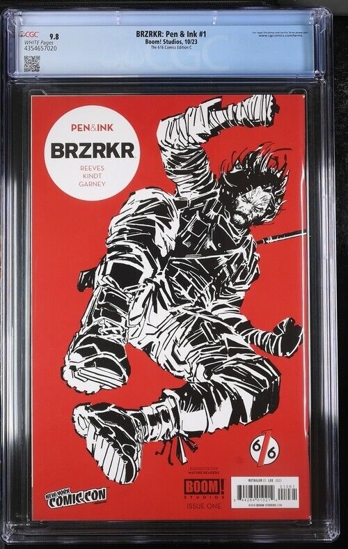 BRZRKR: Pen & Ink #1 - CGC 9.8 - Lee Virgin Foil Cover 616 Edition C (2023)